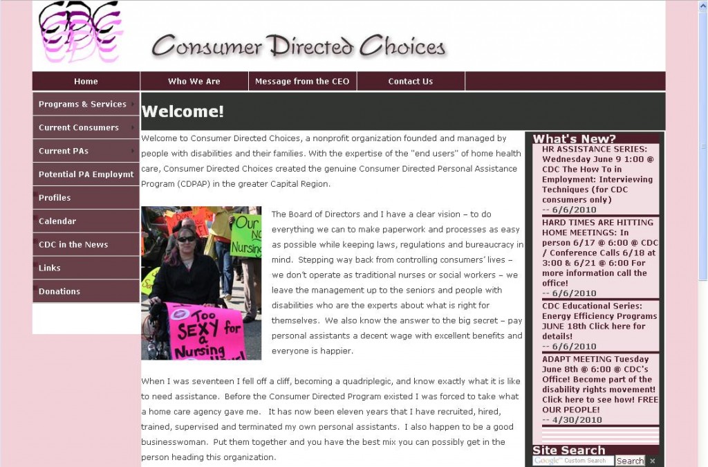 Non Profit Website Review Consumer Directed Choices Non Profit And Non Profit Website Review Consumer Directed Choices Non Profit And